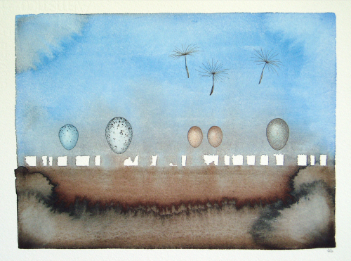 Five Eggs (29 x 38 cm) water colour